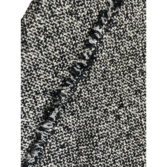 REBECCA TAYLOR SKIRT A LINE PENCIL GRAY/BLACK SZ 0 TRIM HEM FRINGE AESTHETIC - Picture 8 of 13